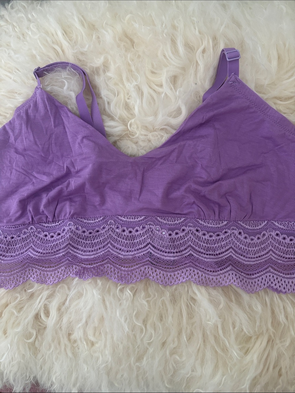 Cosabella Lavender Lace-Trim Bralette